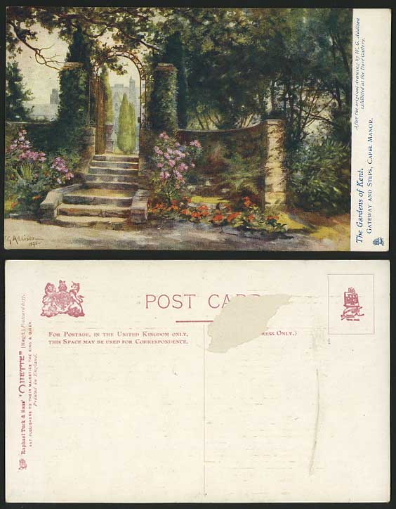 HORSMONDEN Gateway, Steps Capel Manor Kent Old Postcard