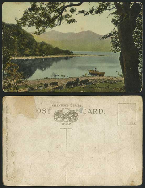 Kerry Killarney Old Postcard Lake, Boat at Innisfallen