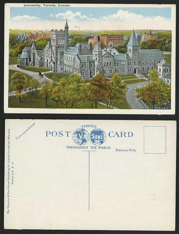 Canada Old Colour Postcard TORONTO, UNIVERSITY Panorama