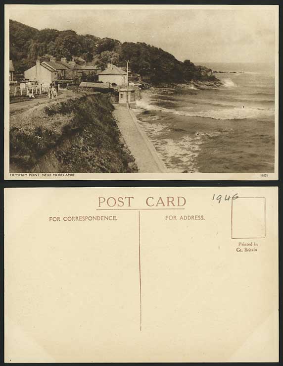 Lancashire 1946 Old Postcard HEYSHAM POINT nr Morecambe
