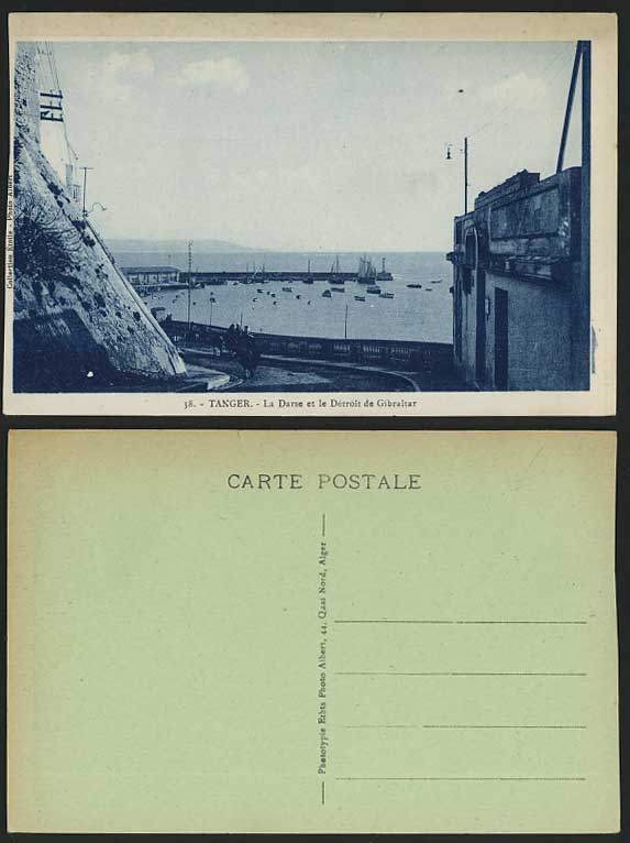 Tanger Old Postcard Dock & Straits of Gibraltar Harbour