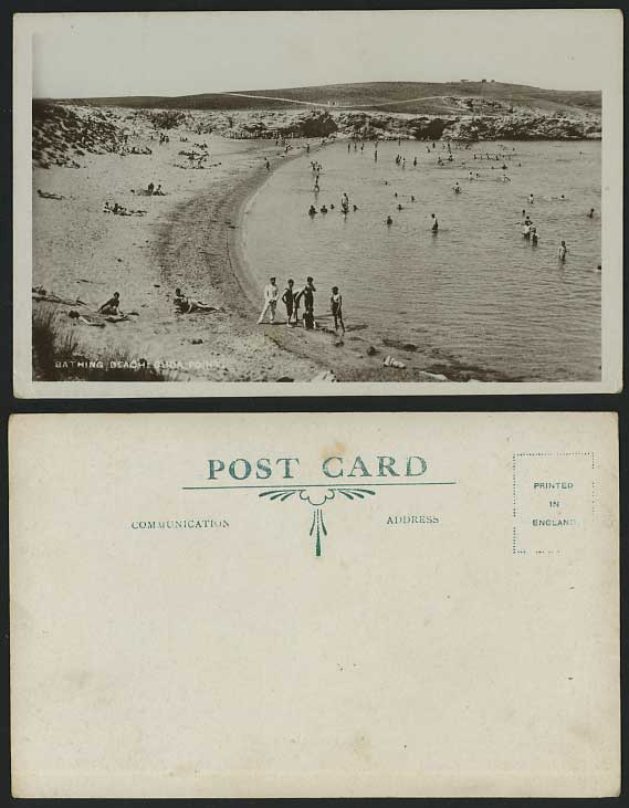 Hawaii Island USA Old Postcard BUDA POINT Bathing Beach