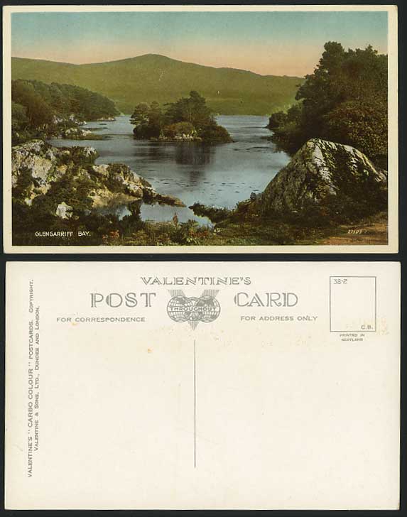 GLENGARRIFF BAY Rocks & Mountains Co. Cork Old Postcard