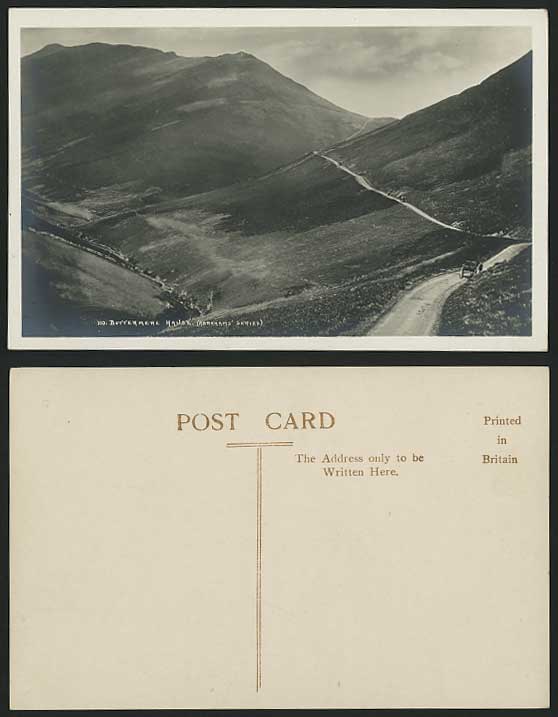 Buttermere Hause Old Real Photo Postcard Mountains Road
