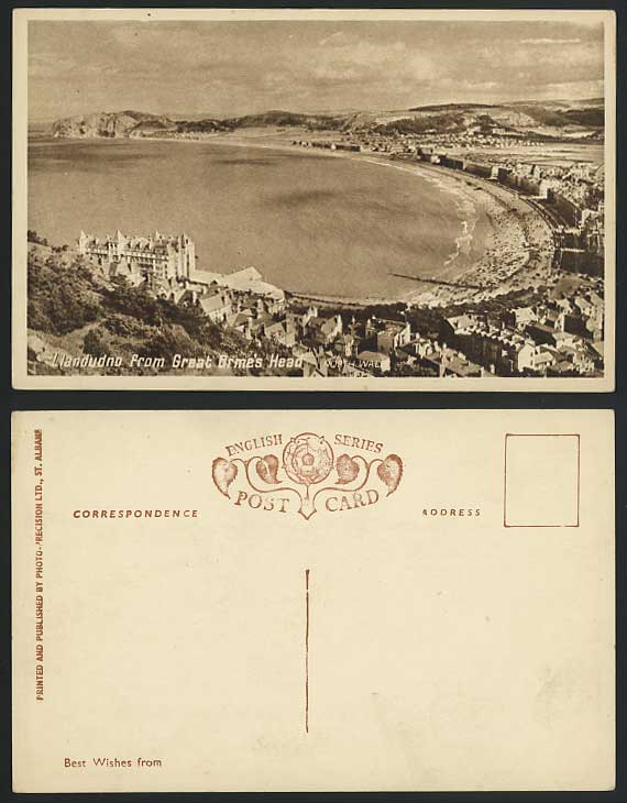 LLANDUDNO - GREAT ORME'S HEAD, North Wales Old Postcard