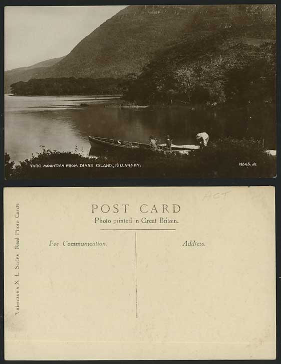 Killarney Old Postcard TORC MOUNTAIN Dinas Island, Boat