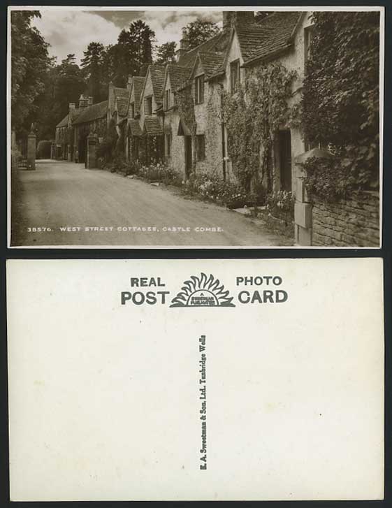 Wiltshire Old Postcard CASTLE COMBE West Street Cottage