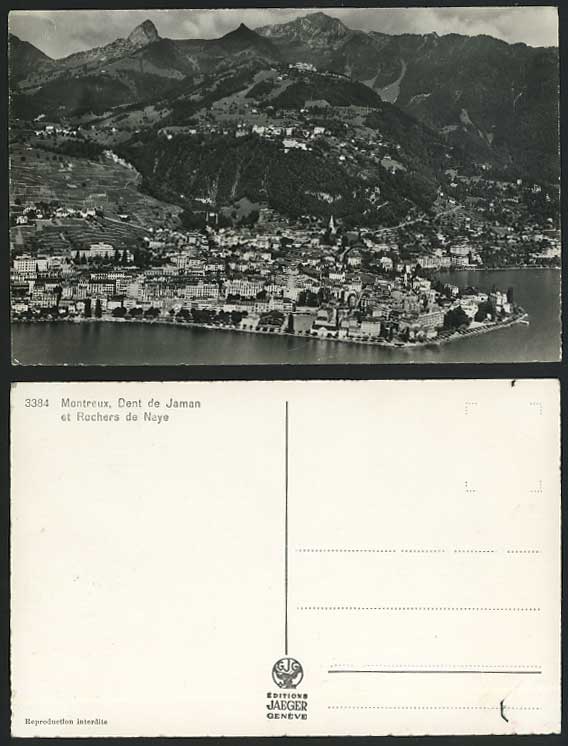 MONTREUX Old Postcard ROCHERS DE NAYE et Dent de Jaman