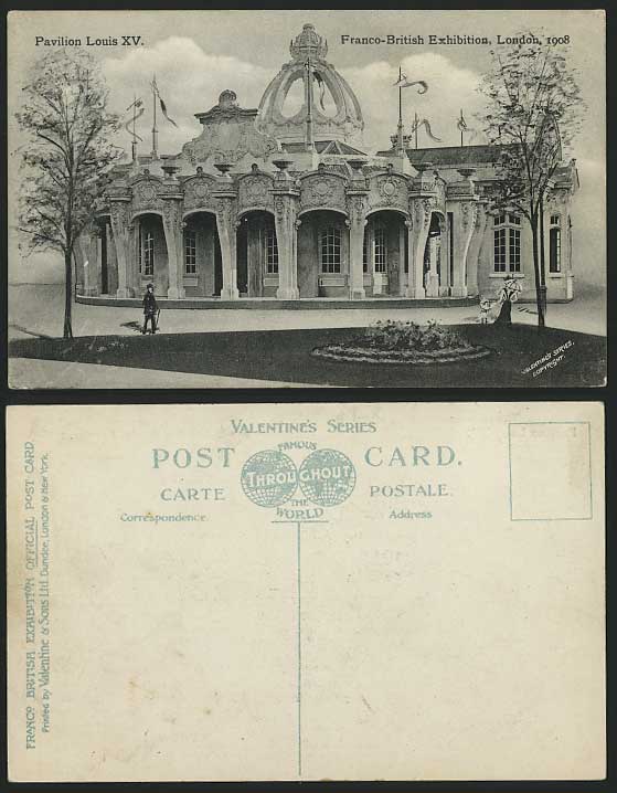 FRANCO-BRITISH EXHIBITION 1908 Postcard LOUIS PAVILION
