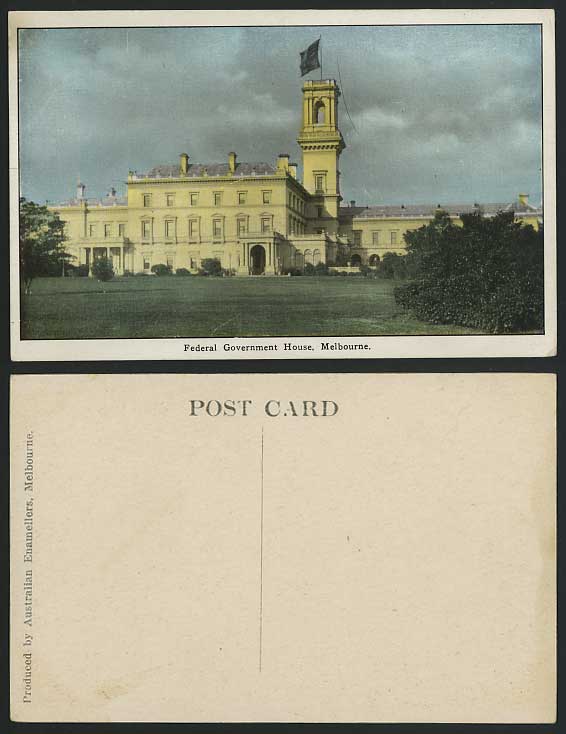Melbourne, Federal Parliament House Old Colour Postcard