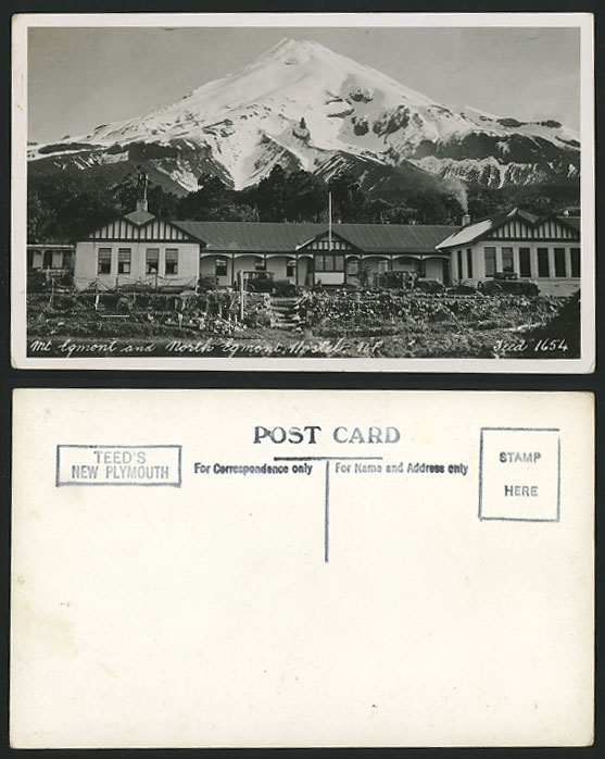 New Zealand Old Postcard Mt. Egmont North Egmont Hostel