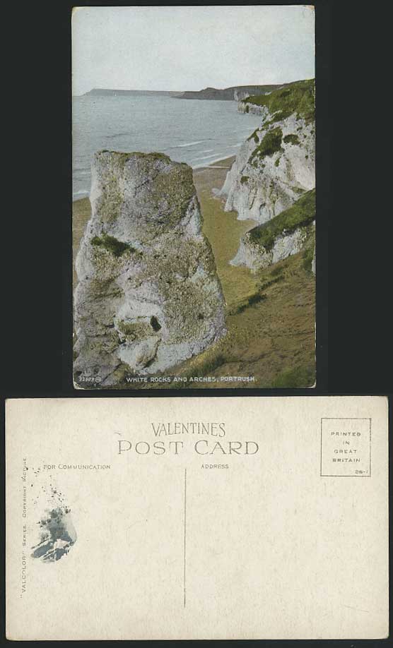 Portrush Co. Antrim Old Postcard WHITE ROCKS and ARCHES
