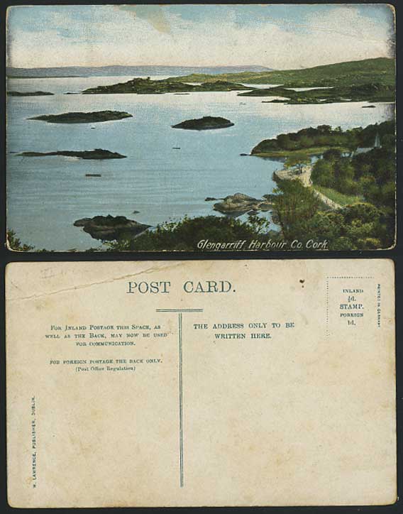Ireland Cork Old Postcard GLENGARRIFF HARBOUR Panorama