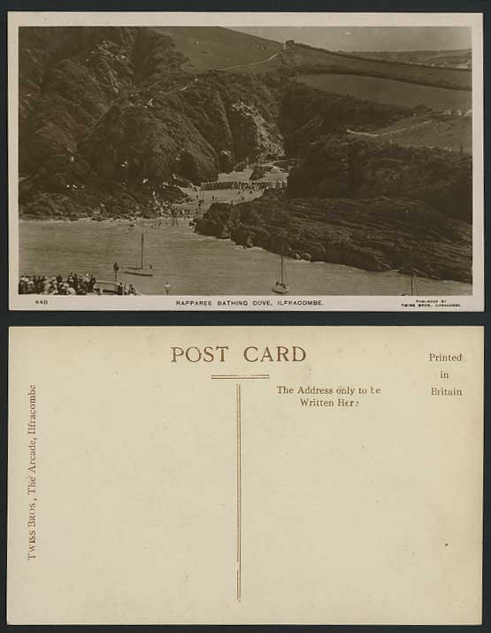 Devon Old RP Postcard RAPPAREE Bathing Cove, Ilfracombe