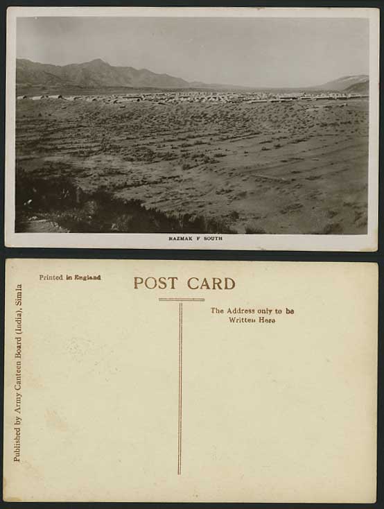 Pakistan Old R.P. Postcard Military Camp RAZMAK F South