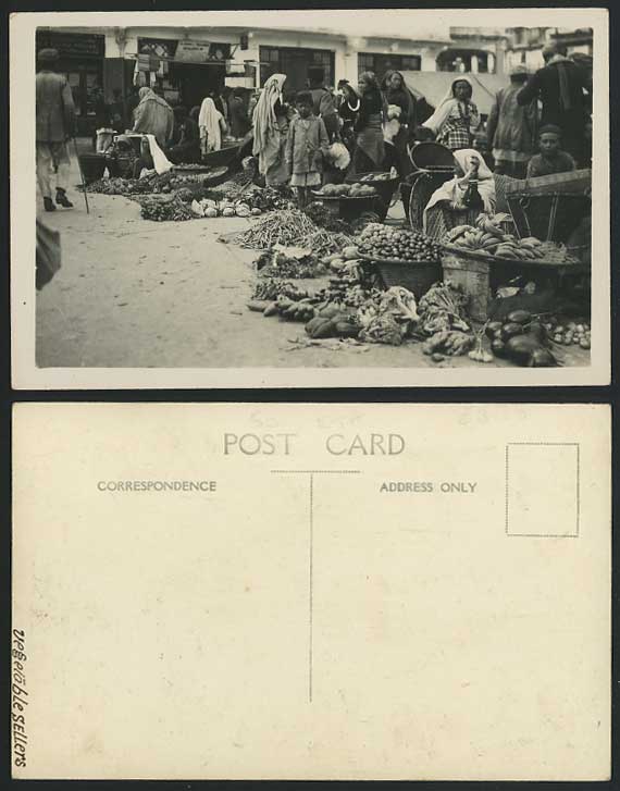 Africa Old RP Postcard Native Market Vegetables Sellers