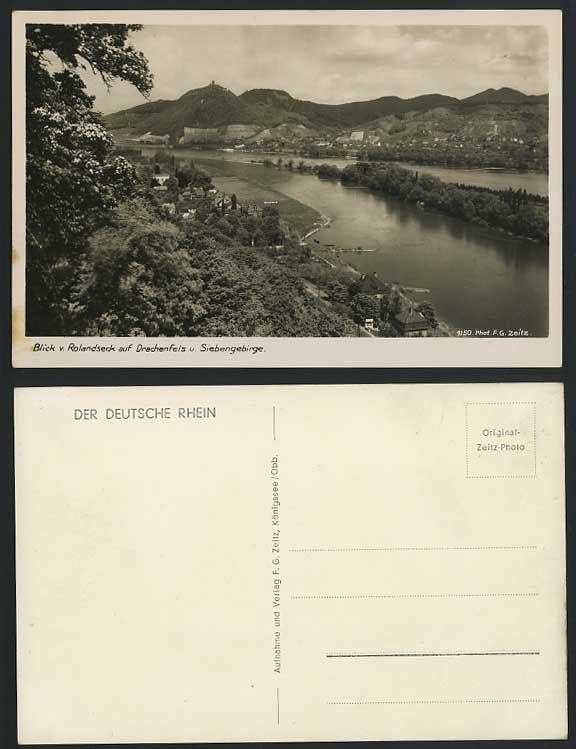 Rolandseck auf Drachenfels u Siebengebirge Old Postcard