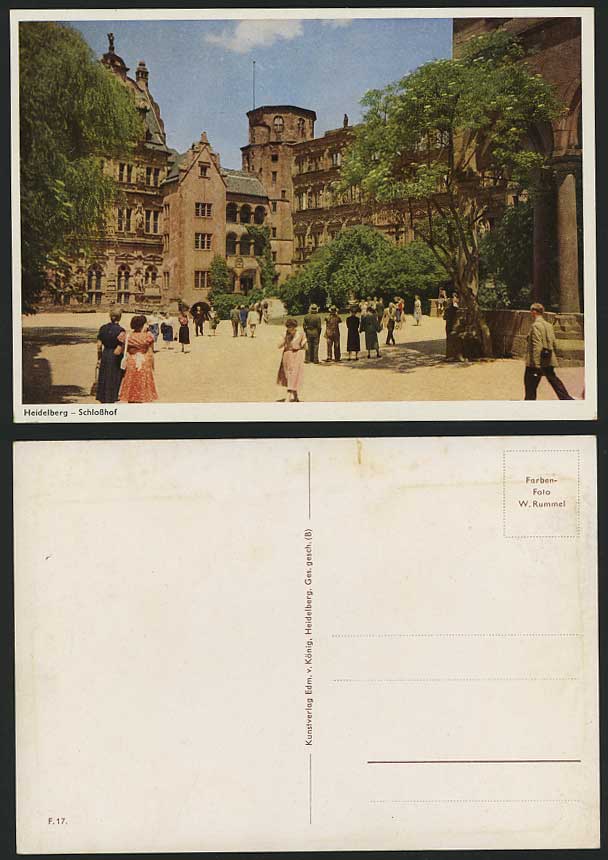 Germany Old Postcard HEIDELBERGER - Schlosshof Castle