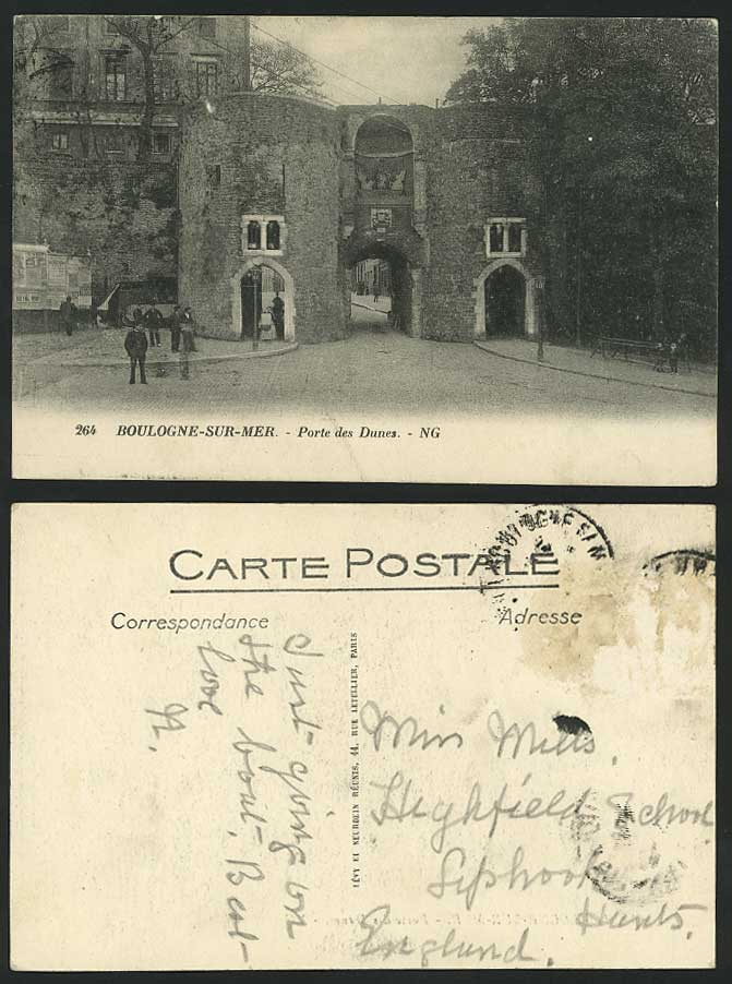 BOULOGNE-SUR-MER Old Postcard La Porte des Dunes - Gate