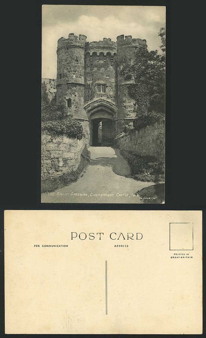 Isle of Wight Old Postcard CARISBROOKE CASTLE - Gateway