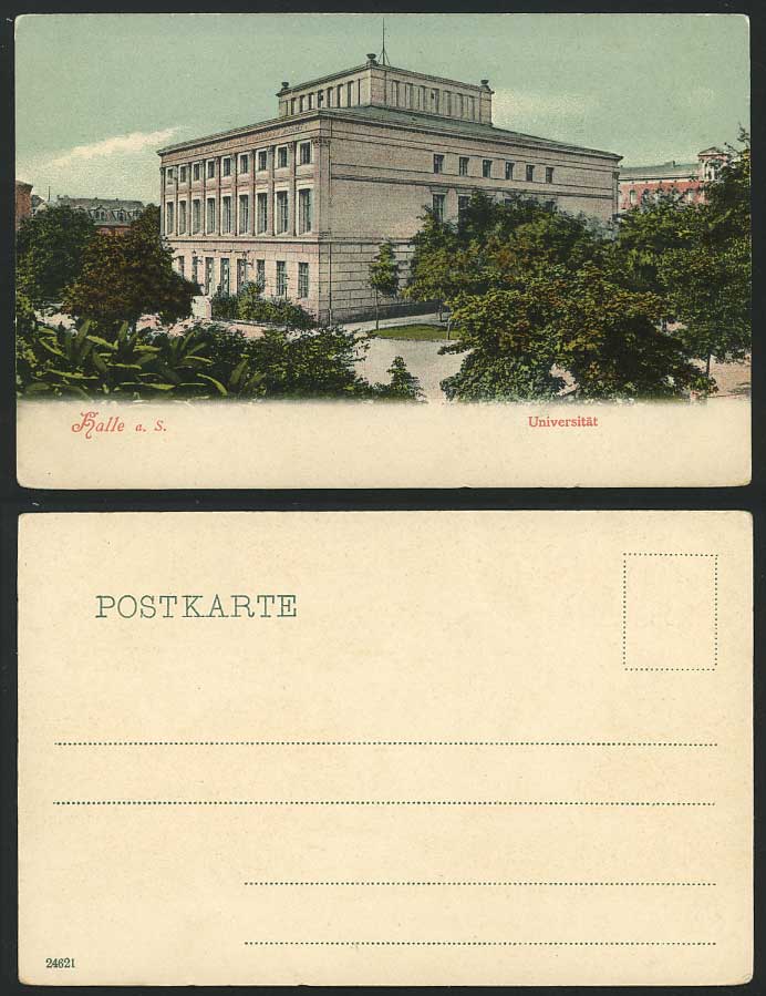 Germany Old Postcard Halle a.S. Universitaet University