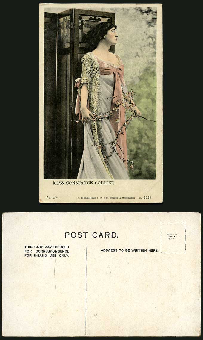 Miss Constance Collier, English Stage and Film Actress Acting Coach Old Postcard
