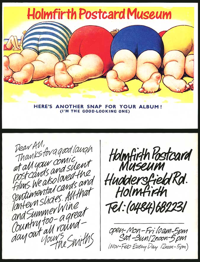 Advertising Holmfirth Postcard Museum Snap Album Bottoms of Fat Ladies Women Men