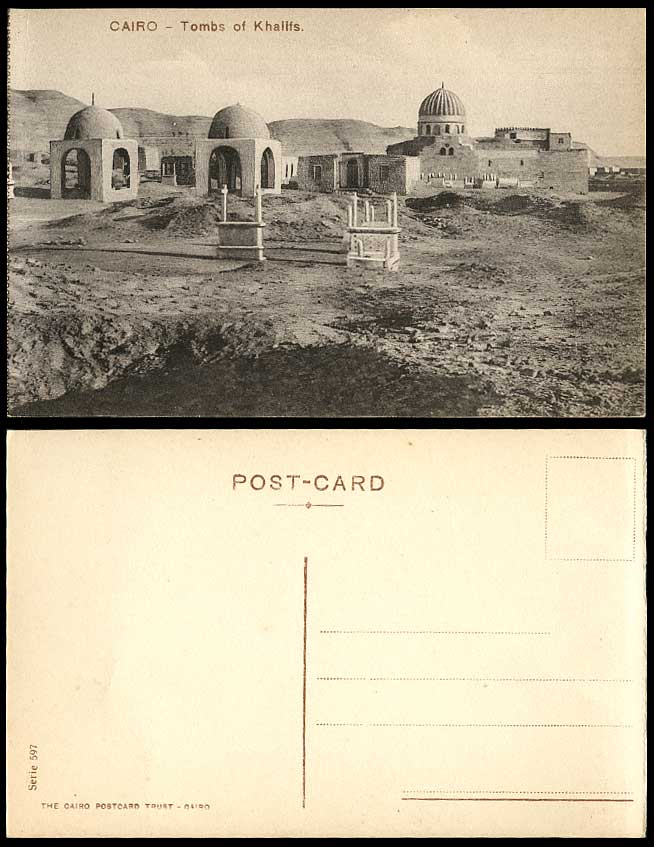 Egypt Old Postcard Cairo Tombs of Khalifs Panorama General View Le Caire Africa