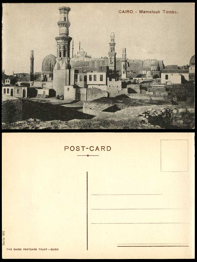 Egypt Old Postcard Cairo Tombs of Mamelouk Le Caire Tombeaux des Mamelouks Tower