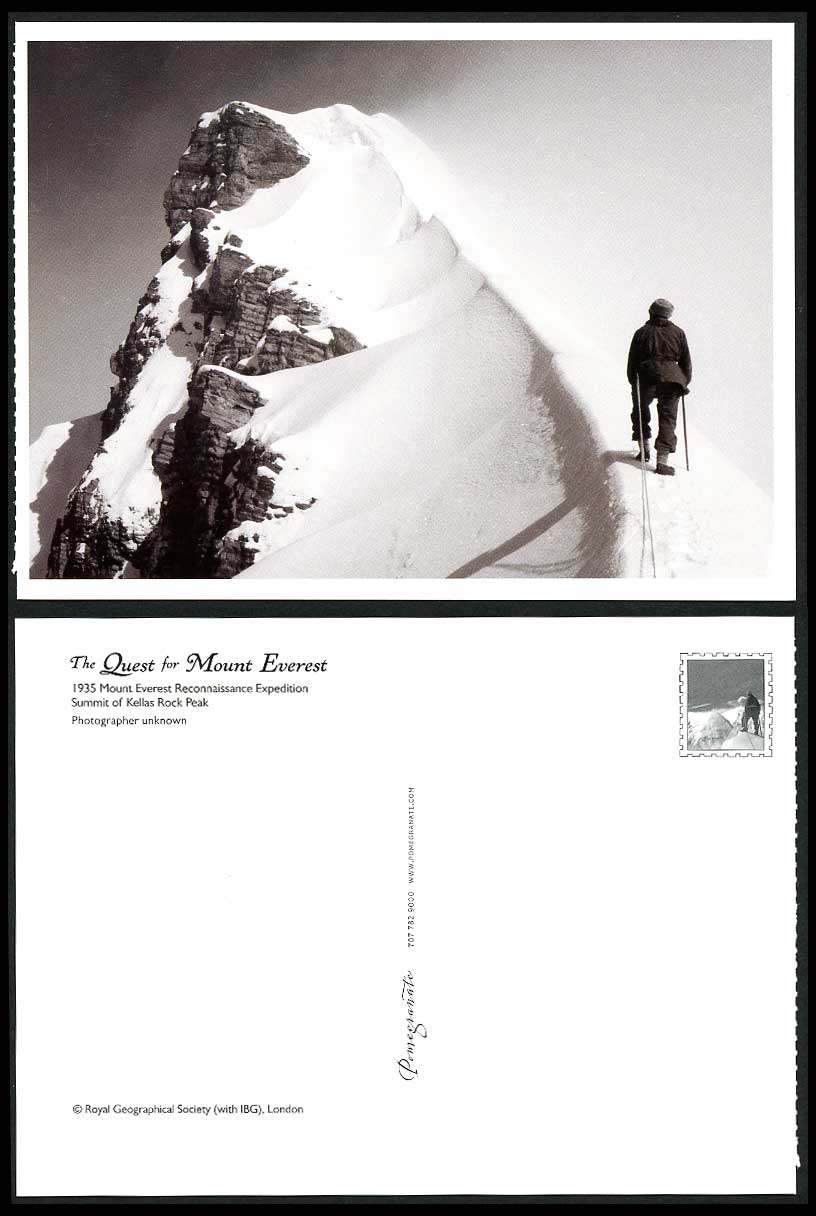 China Mt Everest Reconnaissance Expedition 1935 Postcard Summit Kellas Rock Peak