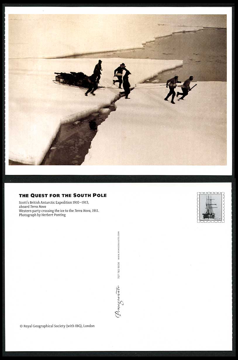 British Antarctic Expedition, Western Party Crossing Ice to Terra Nova, Postcard