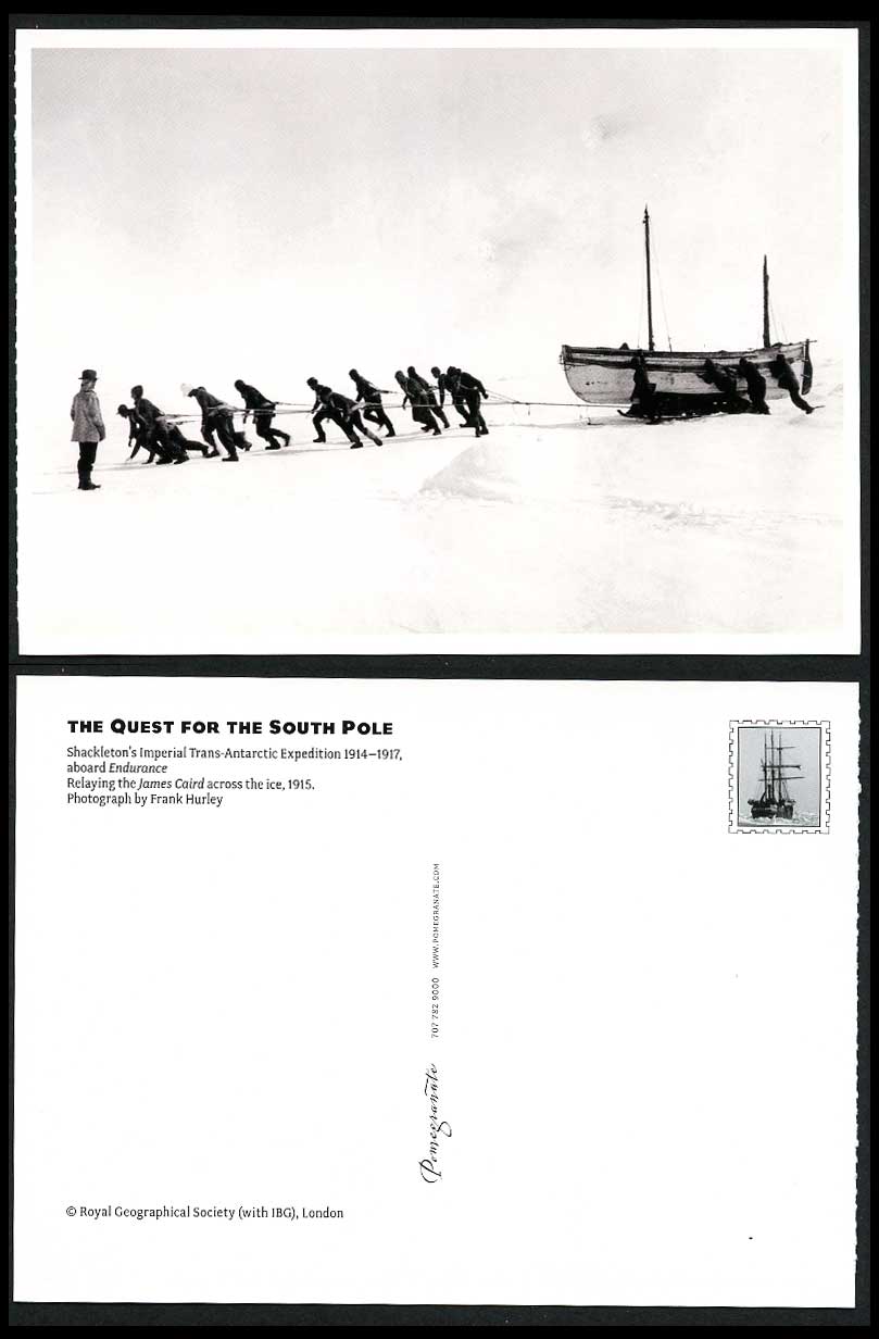 Shackleton's Trans-Antarctic Expedition Postcard Whaleboat, Relaying James Caird
