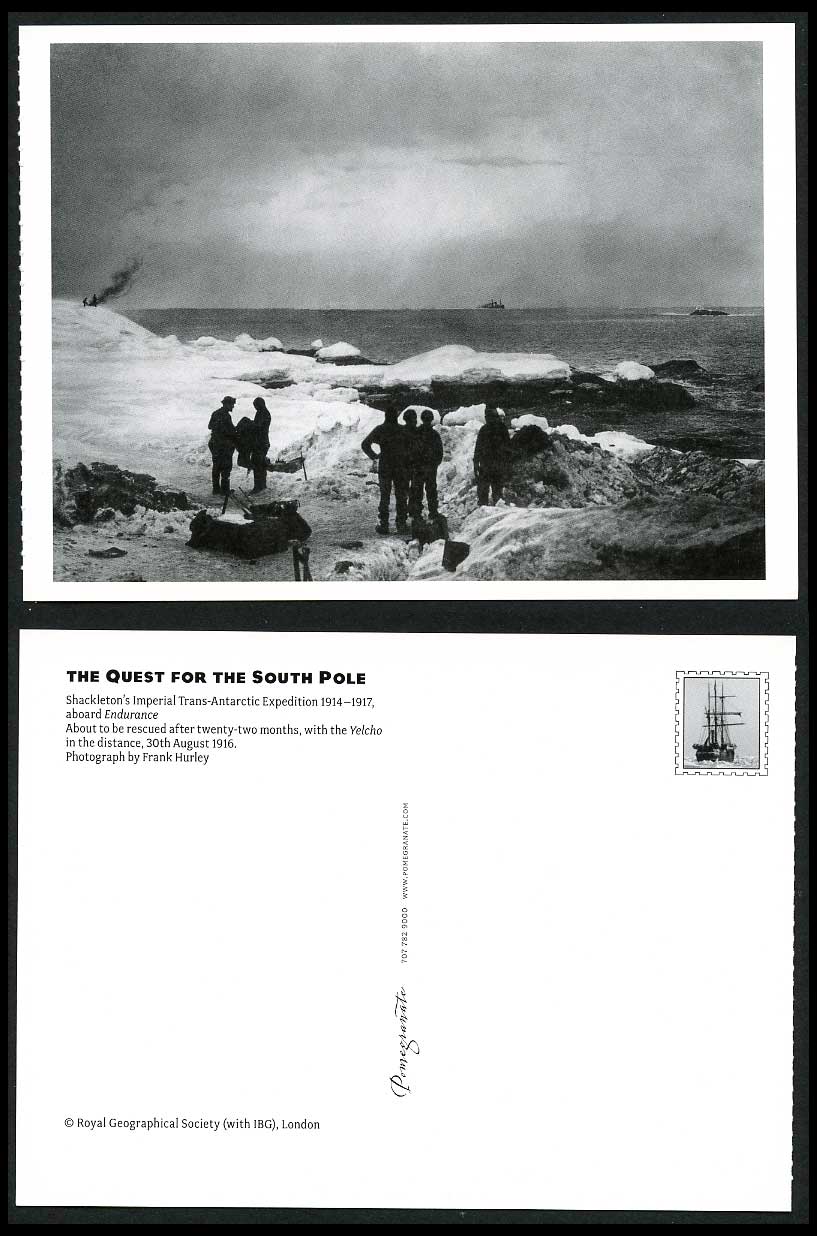 Antarctic Expedition 1916 Postcard About to be Rescued After 22 Months - Yelcho