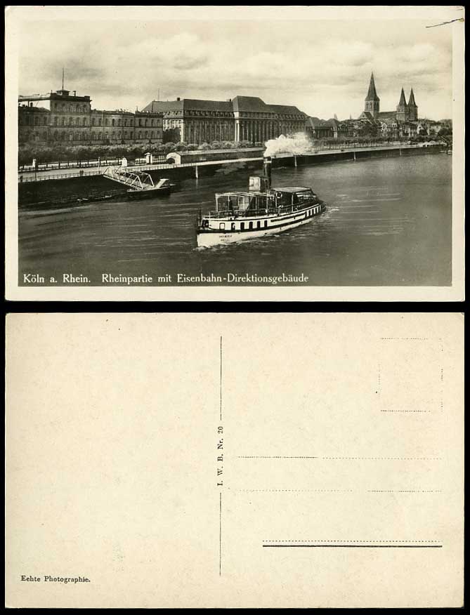 Germany Cologne a Rhein Eisenbahn-Direktionsgebaeude Railway Admin. Old Postcard