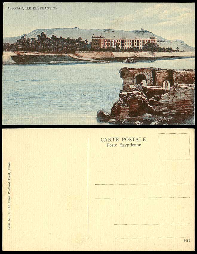 Egypt Old Postcard Assouan Assuan Asswan, Ile Elephantine Island Cleopatra Baths