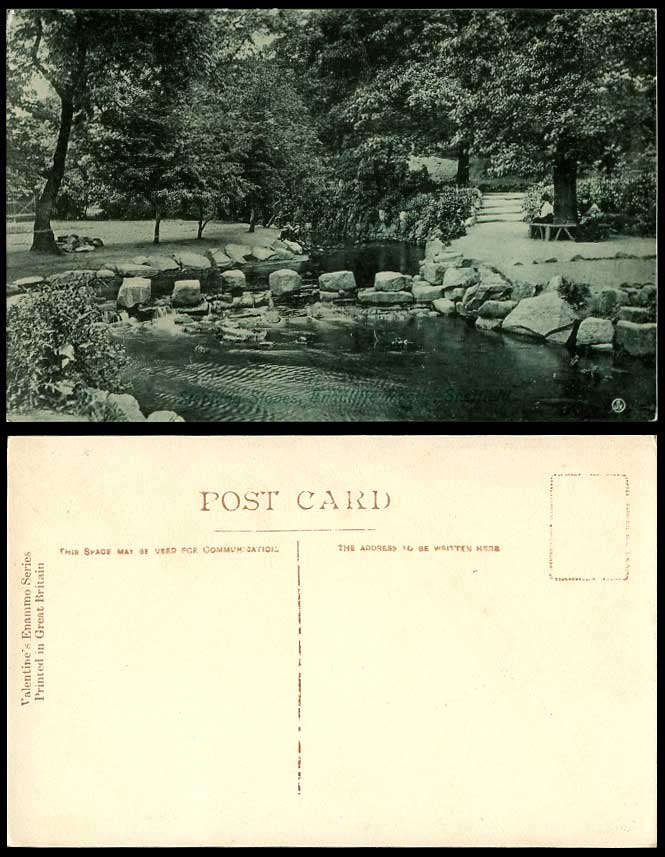 Sheffield Old Postcard Stepping Stones Endcliffe Woods River Lake Rock Yorkshire