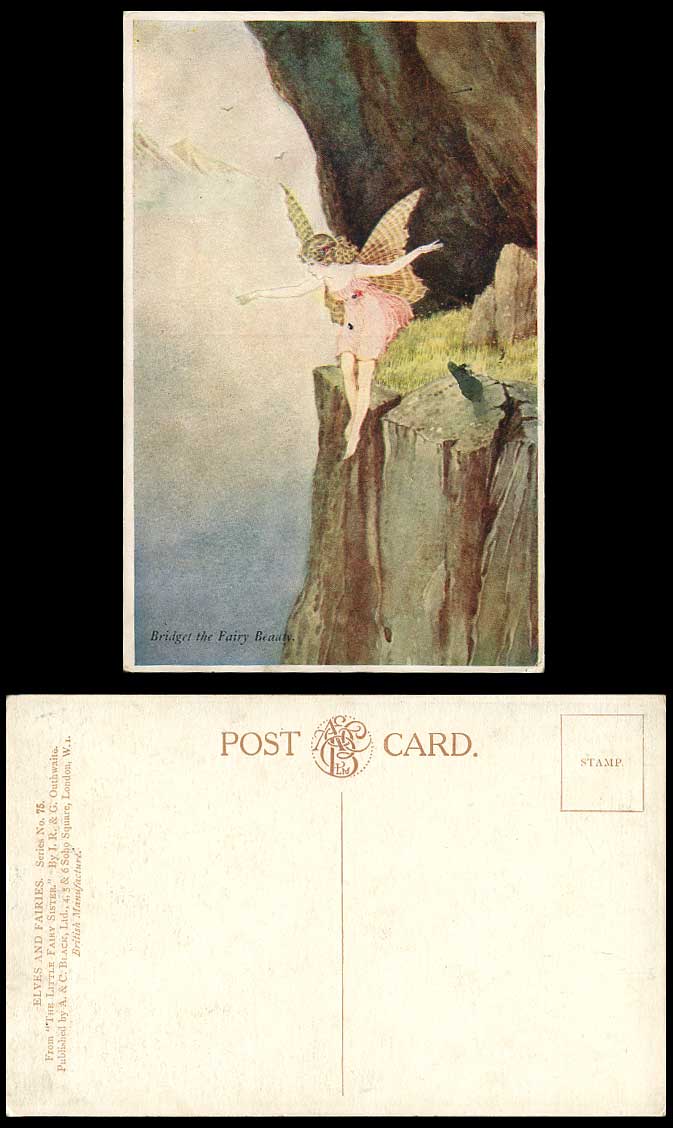 I.R. & G. OUTHWAITE Old Postcard Bridget The Fairy Beauty Little Fairy Sister 75