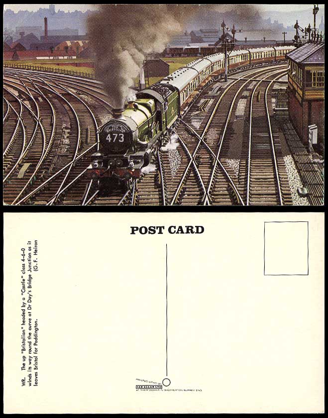 Locomotive Train Engine Bristolian 473 at Dr. Day's Bridge Junction Old Postcard