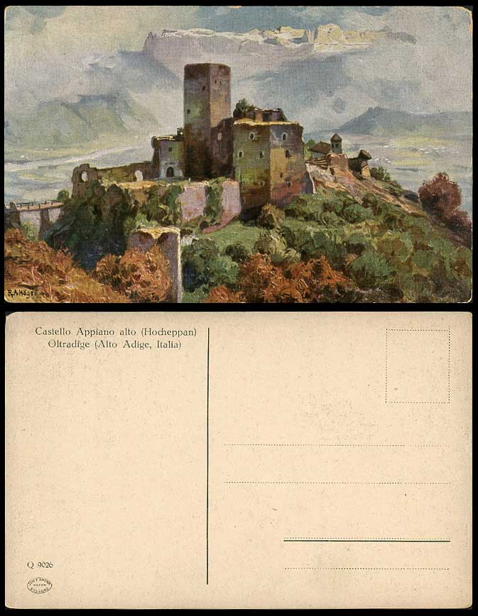 Italy Castle Castello Appiano alto, Hocheppan, Oltradige Alto Adige Old Postcard