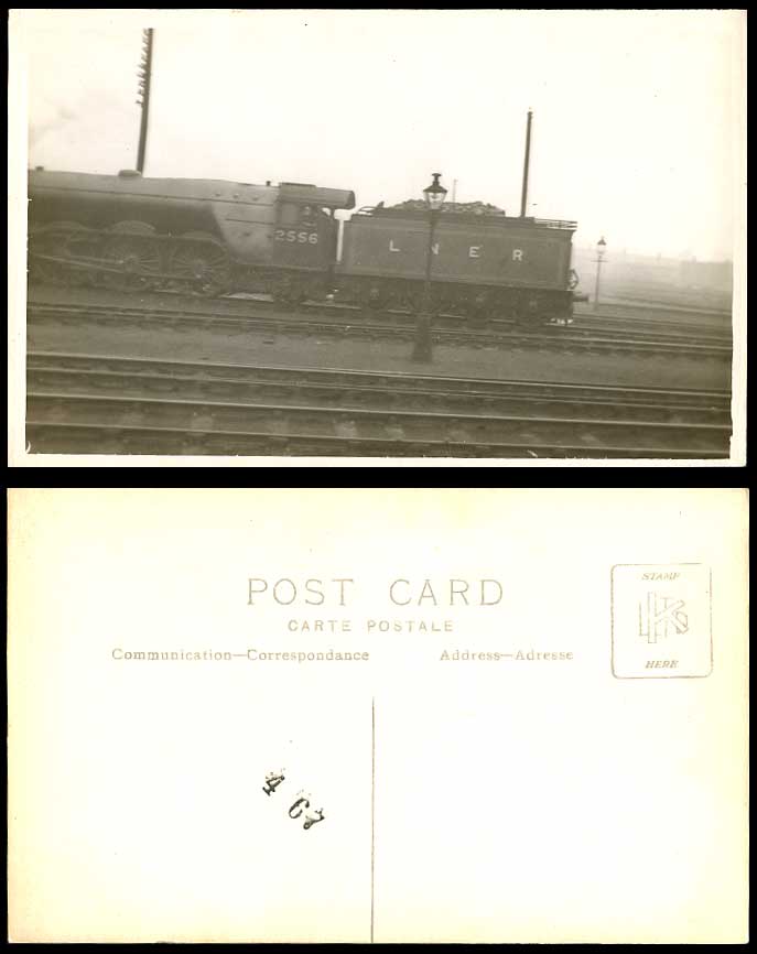 LLNER No.2556 Locomotive Steam Train Engine Railway Coal Old Real Photo Postcard