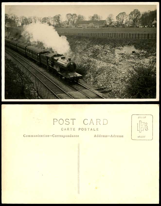 L.N.E.R. Locomotive Train Engine, Railway Railroads Rail Old Real Photo Postcard