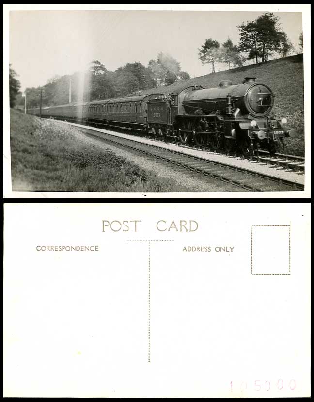 L.N.E.R. 2803 Locomotive Train Engine, Railway Railroads Old Real Photo Postcard