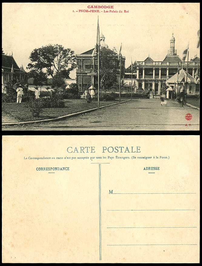 Cambodia Old Postcard Pnom-Penh Phnom Penh, Les Palais du Roi, The King's Palace