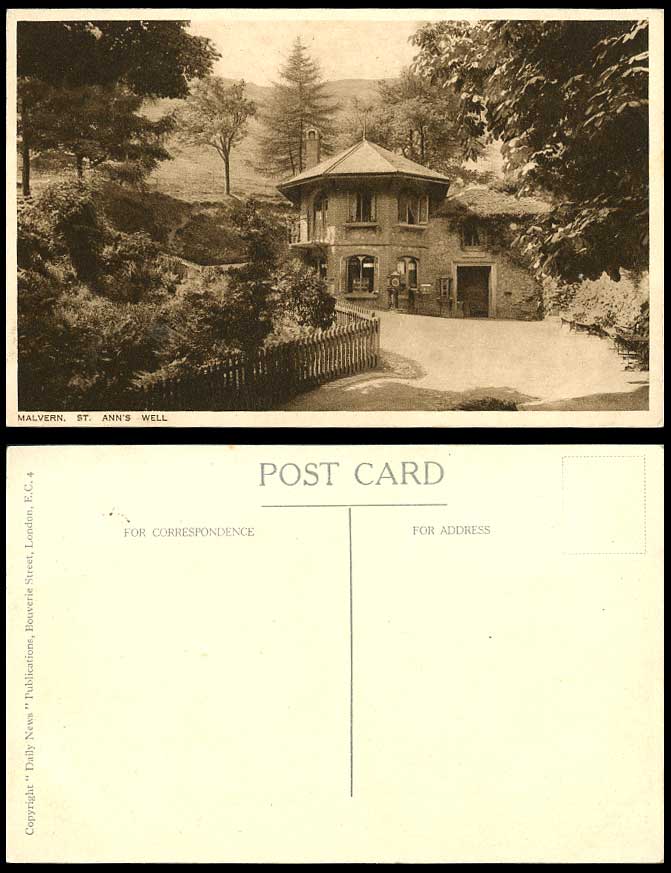 Malvern St. Ann's Well Hills Worcestershire Old Postcard Daily News Publications