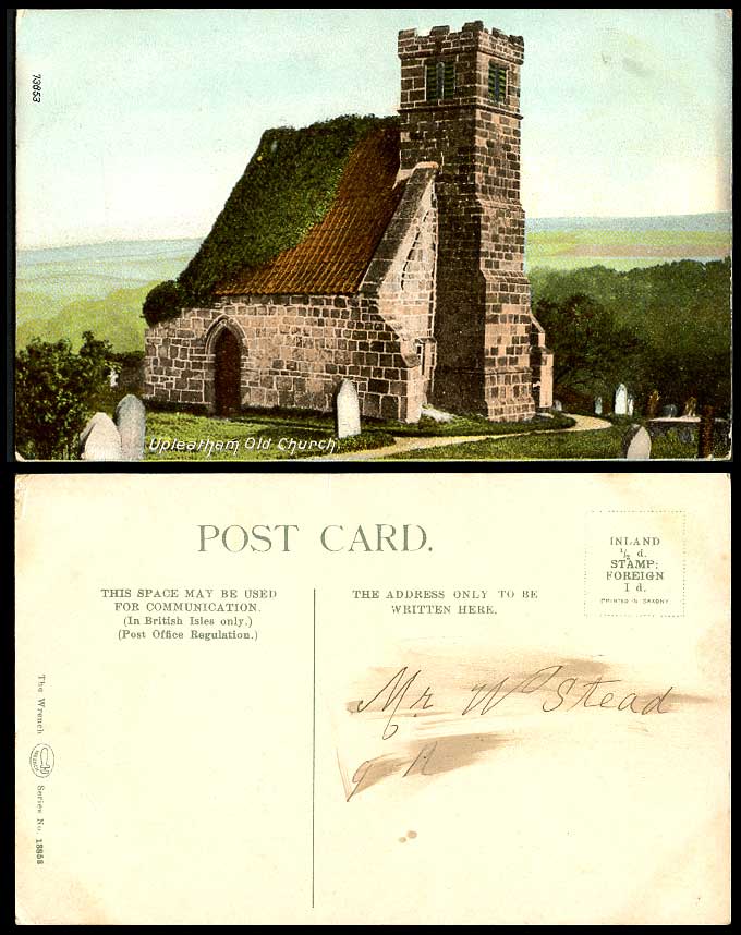 Upleatham Old Church Smallest in World Yorkshire Redcar & Cleveland Old Postcard