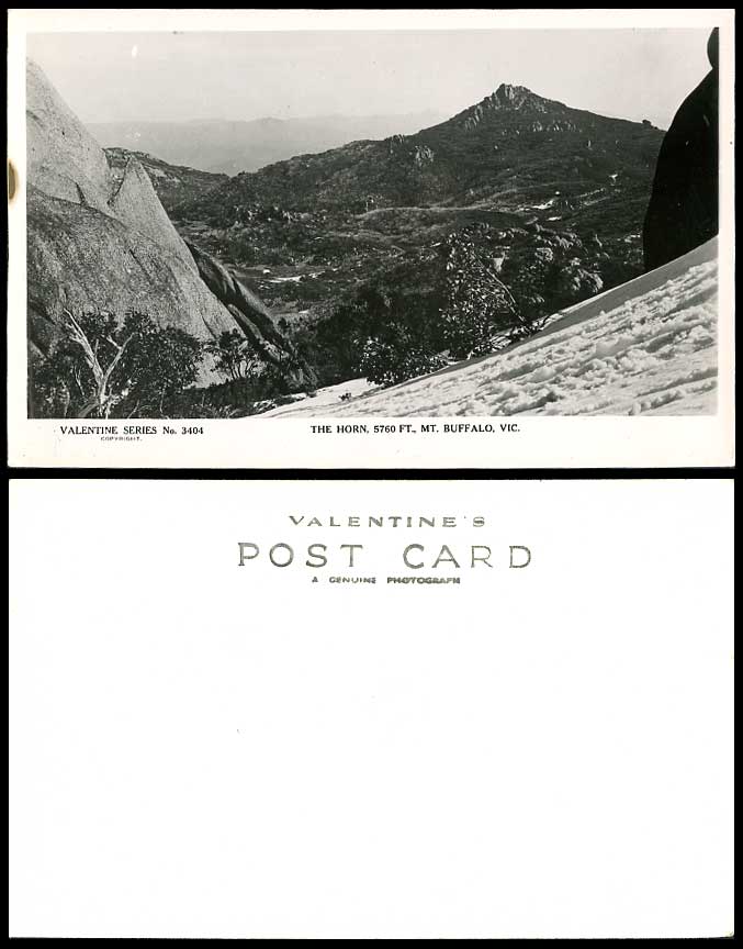 Australia Old R.P. Postcard The Horn 5760 ft Mt. Buffalo Vic. Victoria Mountains