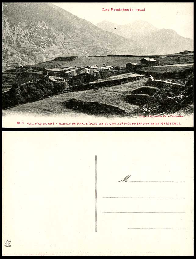 Andorra Old Postcard Hameau de Prats Paroisse de Canillo Sanctuaire de Meritxell