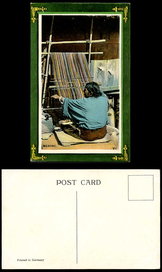 TIBET China Old Colour Postcard A Bhutia Woman Lady Weaving Loom, Tibetan Weaver