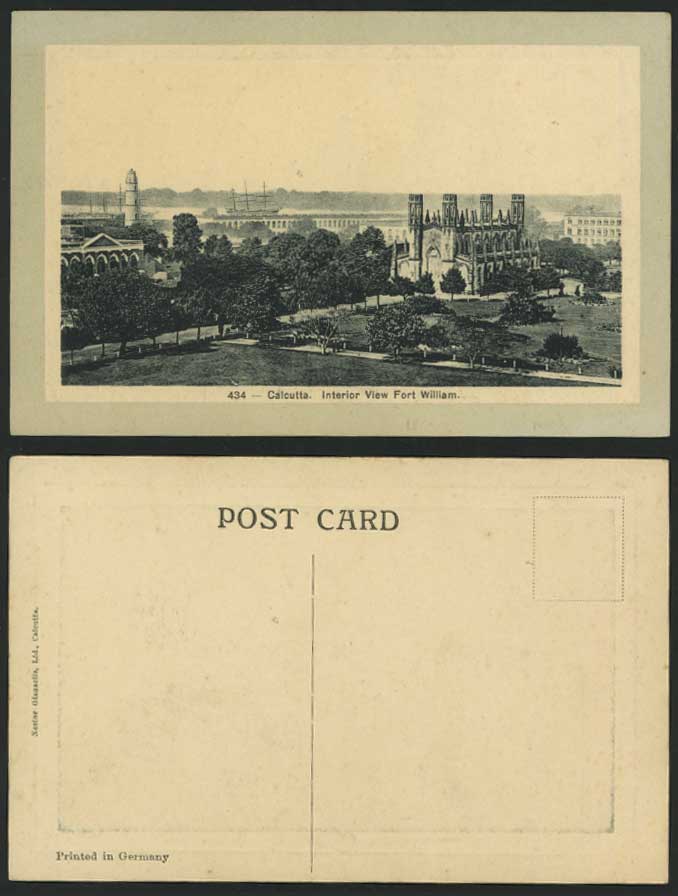 India Old Postcard In Fort William, Lighthosue Calcutta