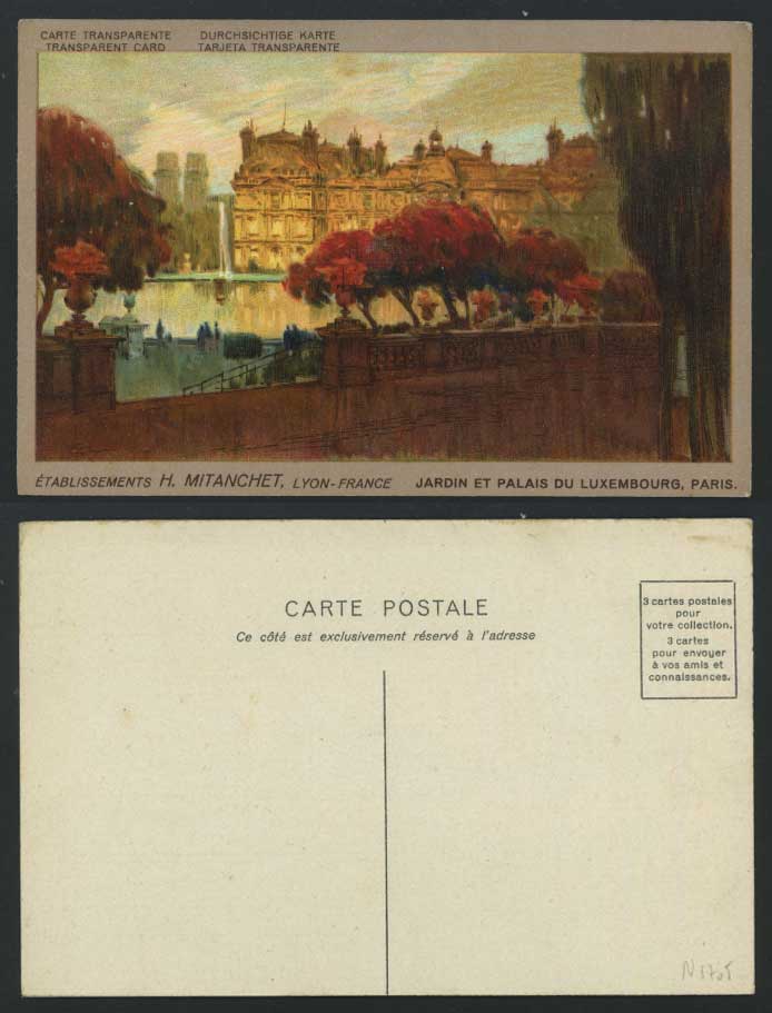 Hold To The Light Old Postcard LA CARDINALE Gd. LIQUEUR